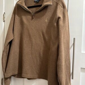 Ralph Lauren Tan Zip-Up Sweater